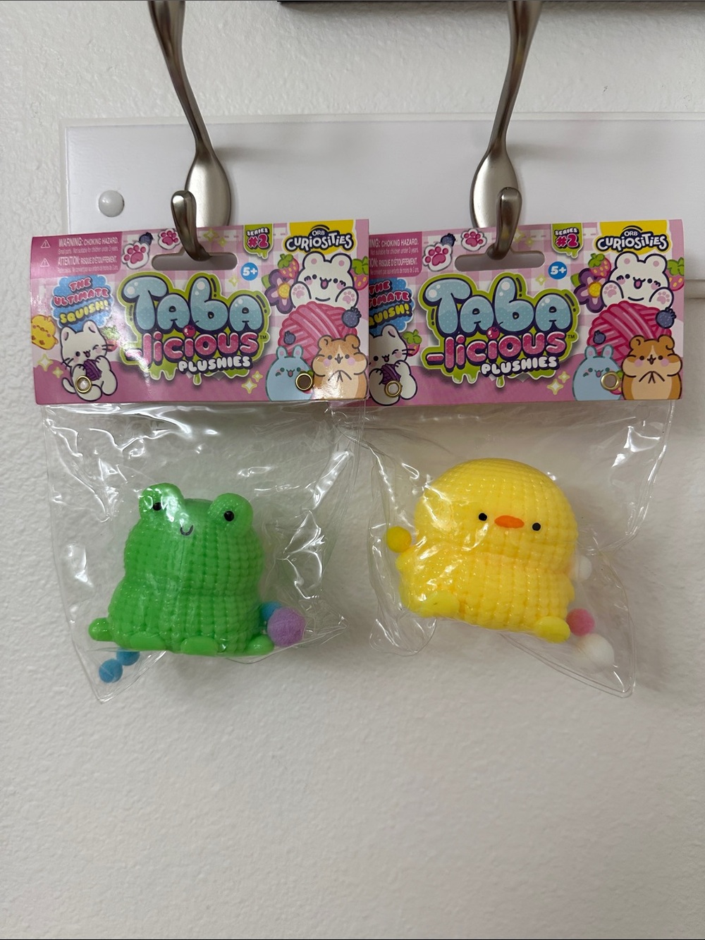 ORB Tabalicious Plushies FROG & CHICK Squishy Squish Fidgets Green & Yellow